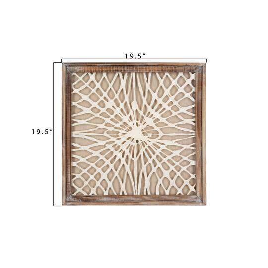 Hello Honey® 19.5" White Paper Designs in Wood Frames, 3ct.